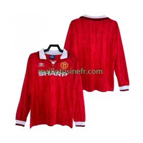 Maillot de Foot Manchester United Domicile Retro 1992 1994 Manches Longues